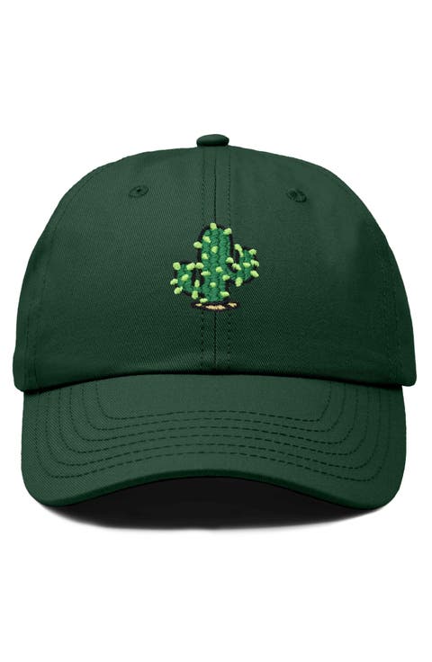 Cactus Embroidered Low Crown Cap