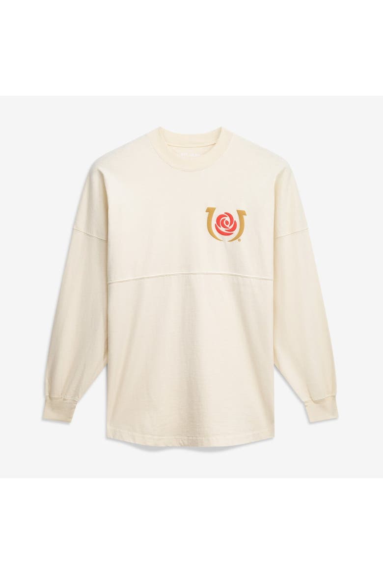 Men's Spirit Jersey Cream Kentucky Derby Oversized Original Long Sleeve T-Shirt, Alternate, color, Cream