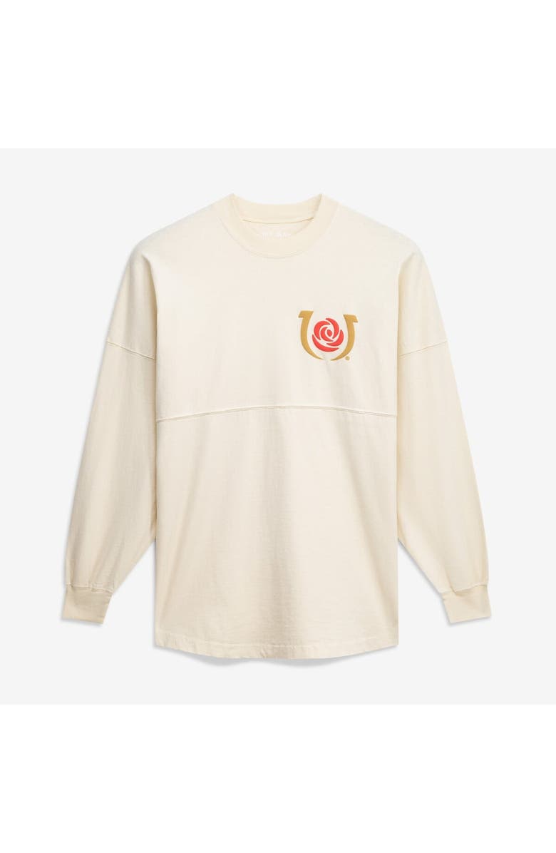 SPIRIT JERSEY Men's Spirit Jersey Cream Kentucky Derby Oversized Original Long Sleeve T-Shirt, Alternate, color, Cream