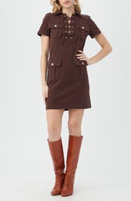 Trina Turk Cove Short Sleeve Utility Dress