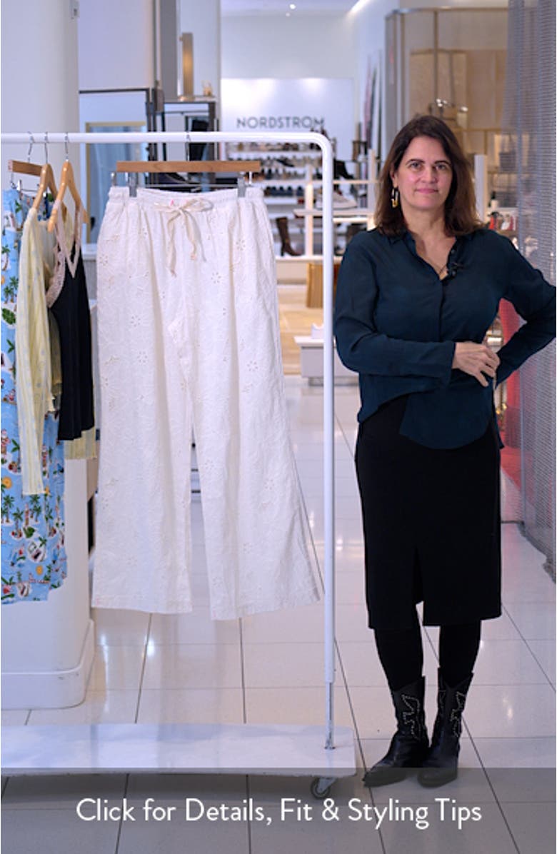 Day Drift Eyelet Pajama Pants, sales video thumbnail