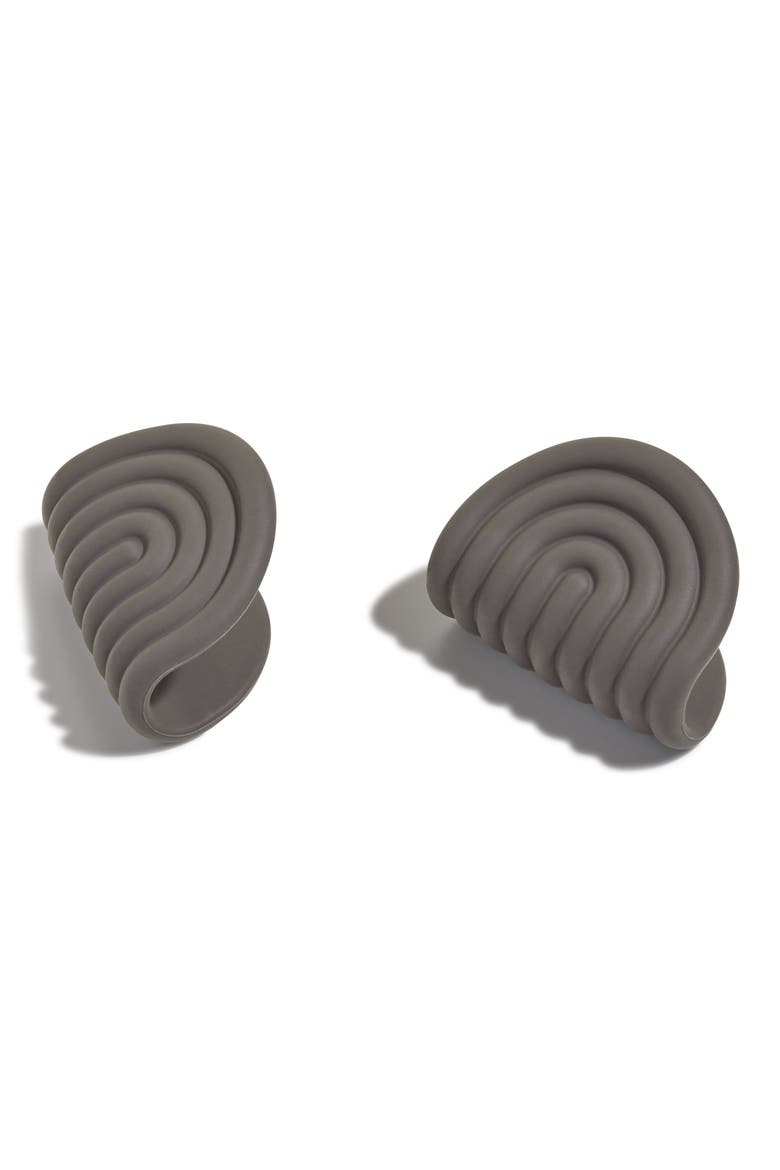 Set of 2 Silicone Pot Grips, Main, color, CHAR