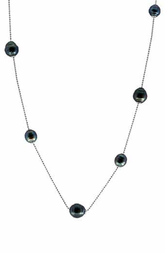 Tahitian Cultured Pearl Station Necklace