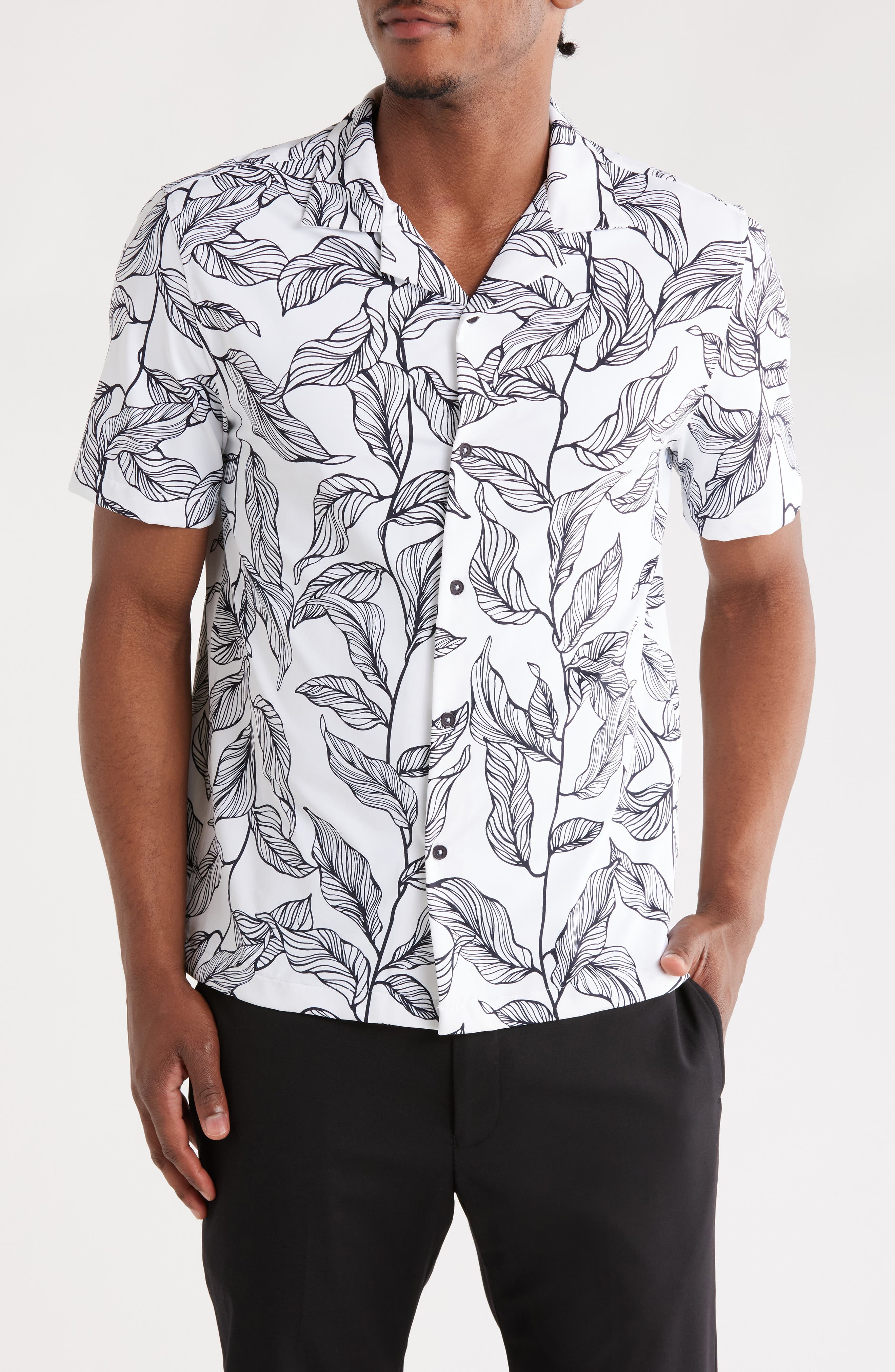 FOR THE REPUBLIC Patterned Camp Shirt