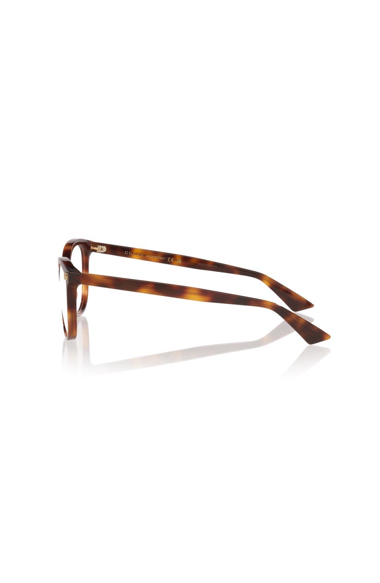 Gucci 54mm Rectangle optical glasses, Alternate, color, Tortoise