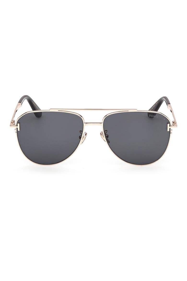 59mm Aviator Sunglasses, Main, color, SHINY ROSE GOLD