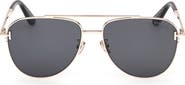 TOM FORD 59mm Aviator Sunglasses