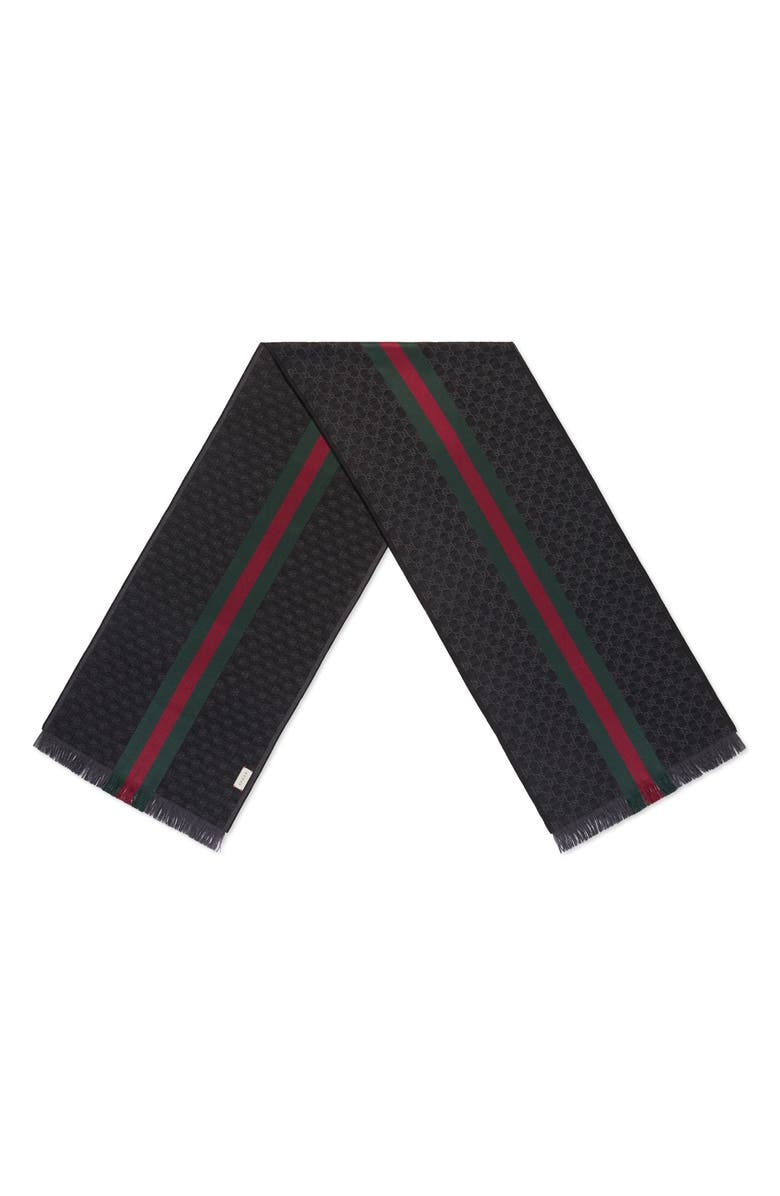 Gucci Verbier Wool & Silk Scarf, Alternate, color, 