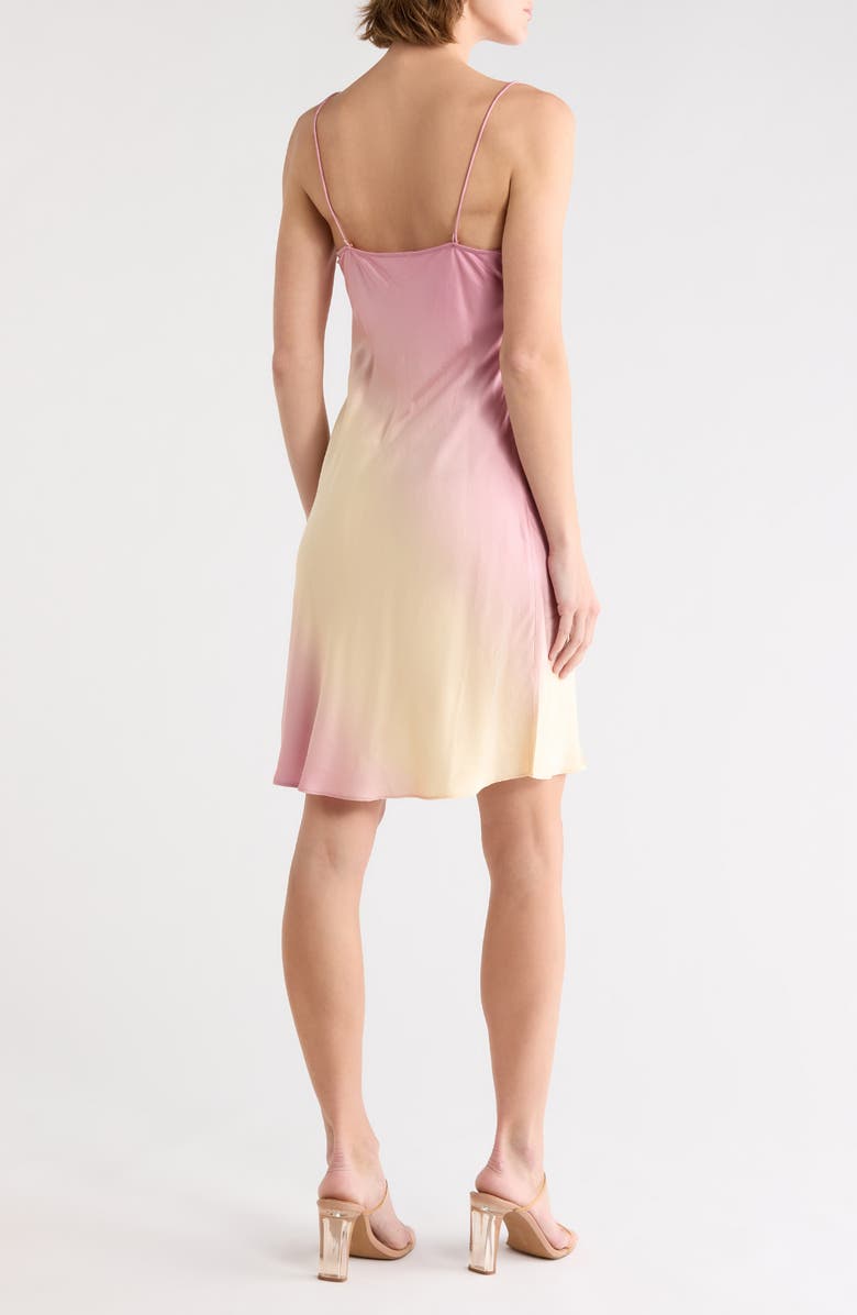Good American Ombré Satin Minidress, Alternate, color, Sunset Gradient004