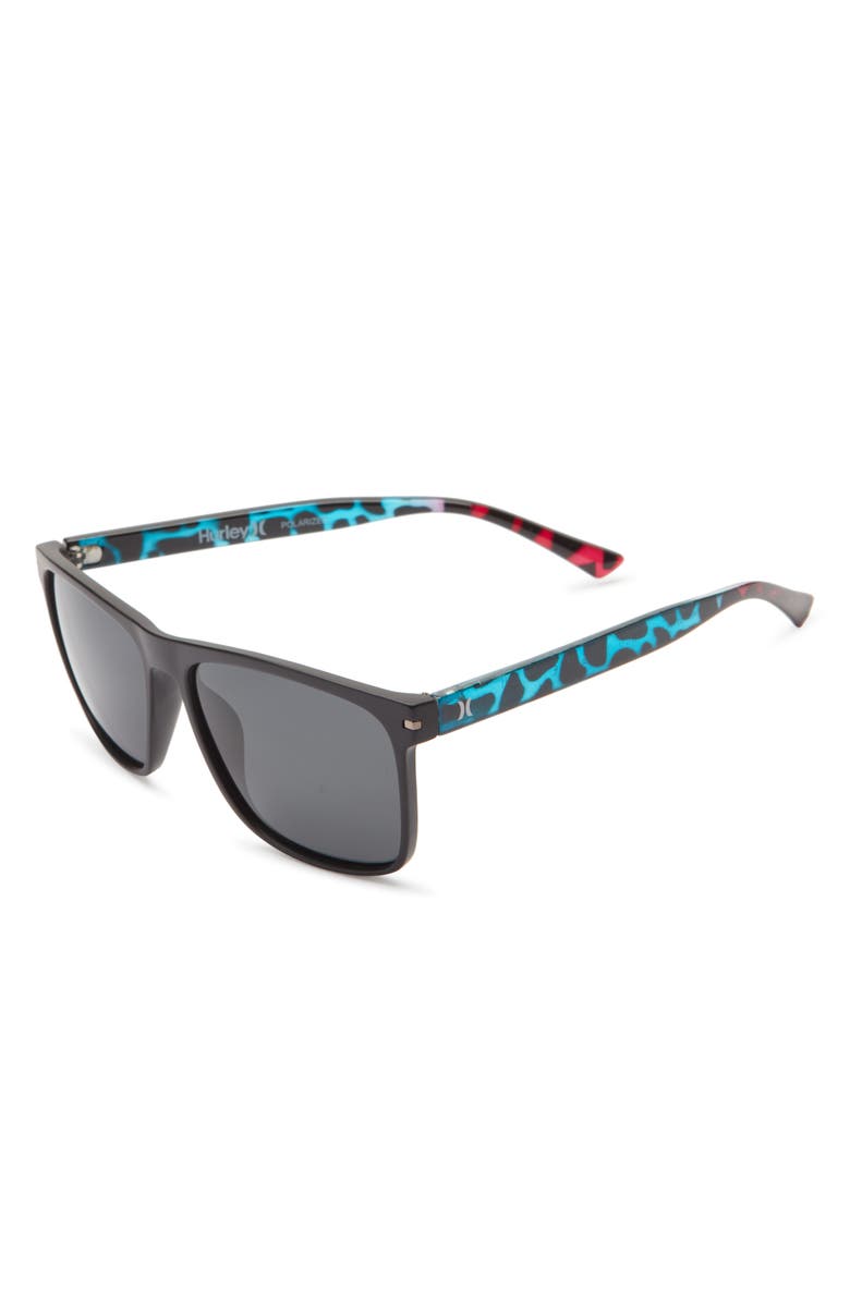 Hurley 56mm Polarized Square Sunglasses, Alternate, color, 
