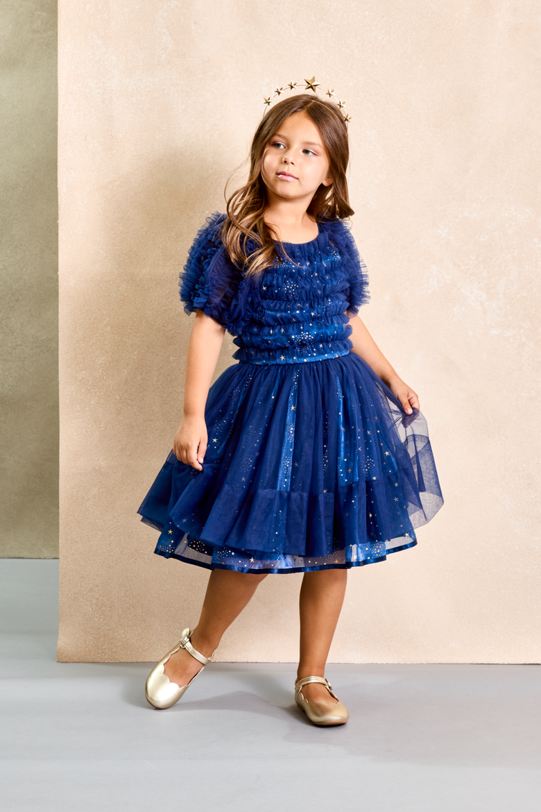 Celestial Dress for Girls, Alternate, color, Navy