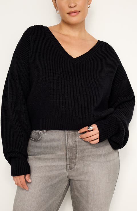 Cozy V-Neck Sweater (Regular & Plus)
