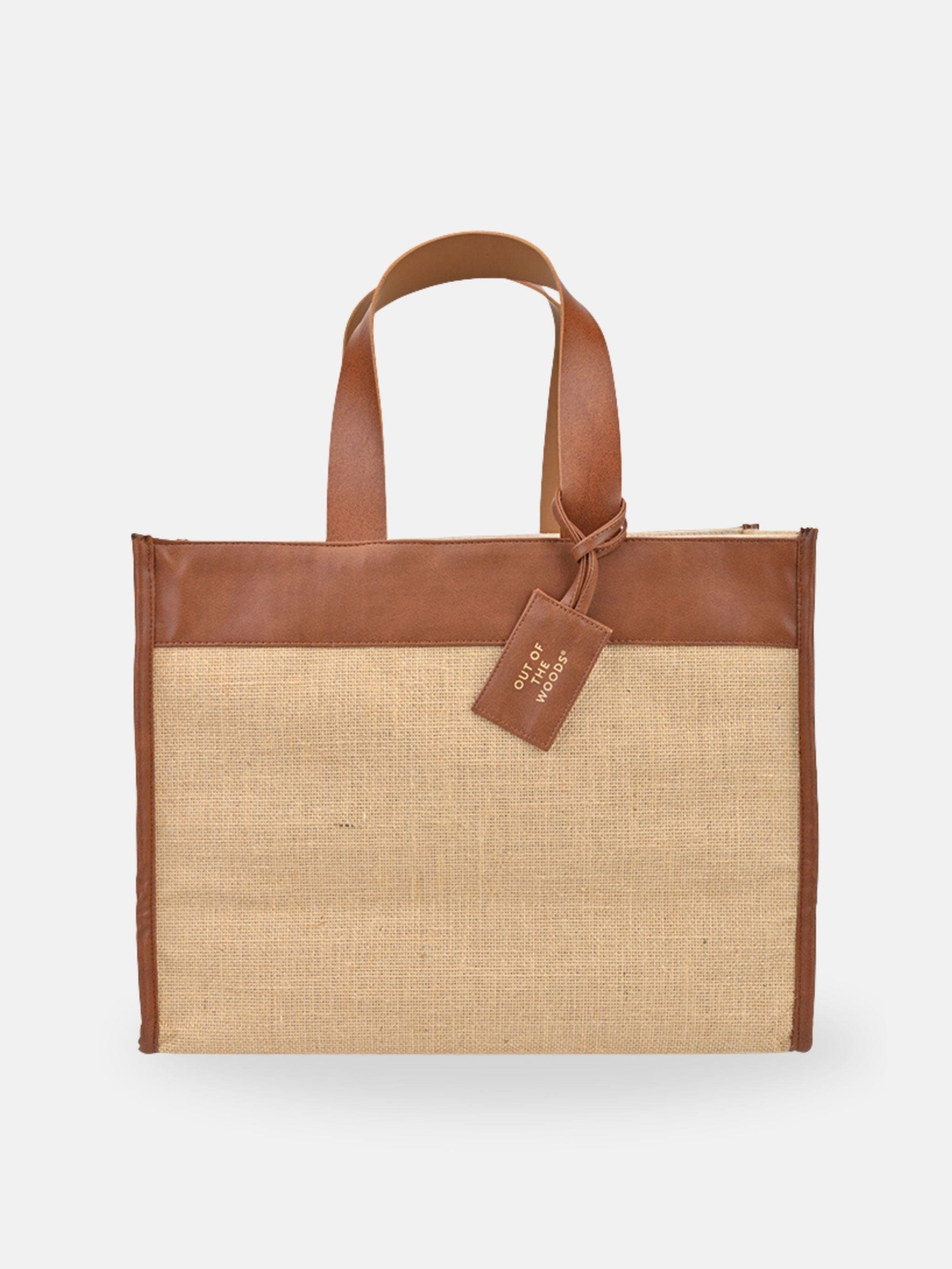 Jute Trim Box Tote, Alternate, color, Sahara