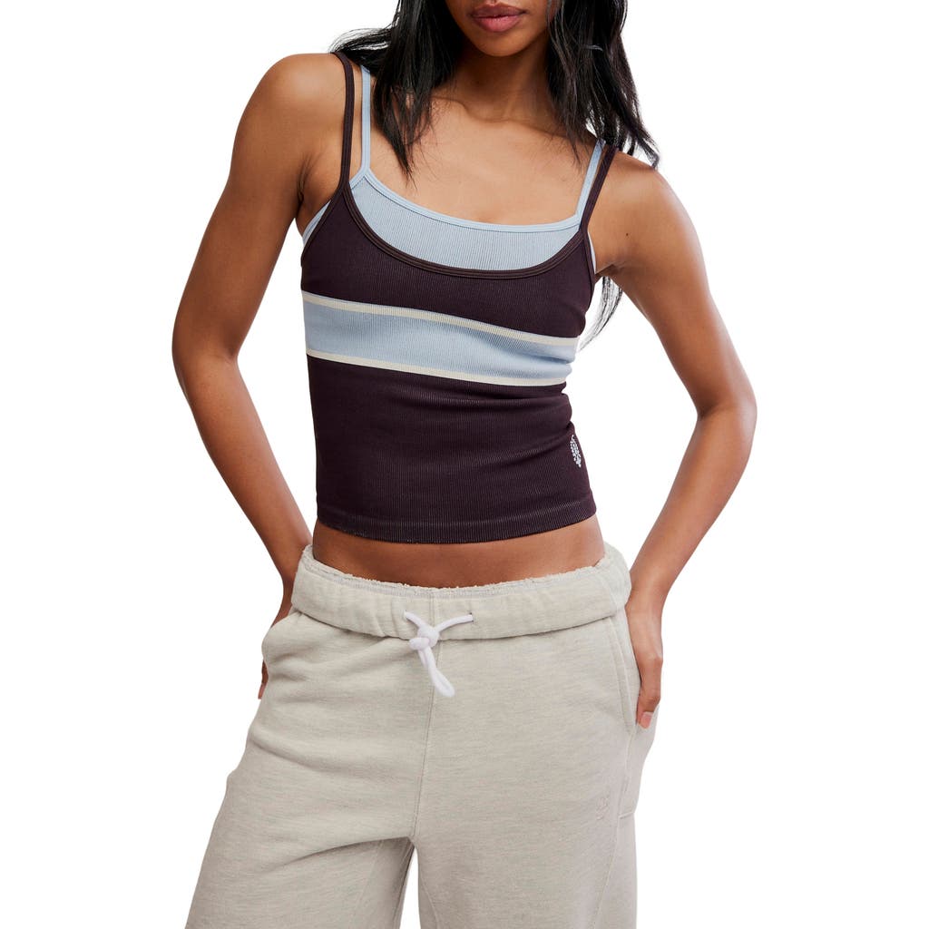 Free People All Clear Rib Tank In Brown