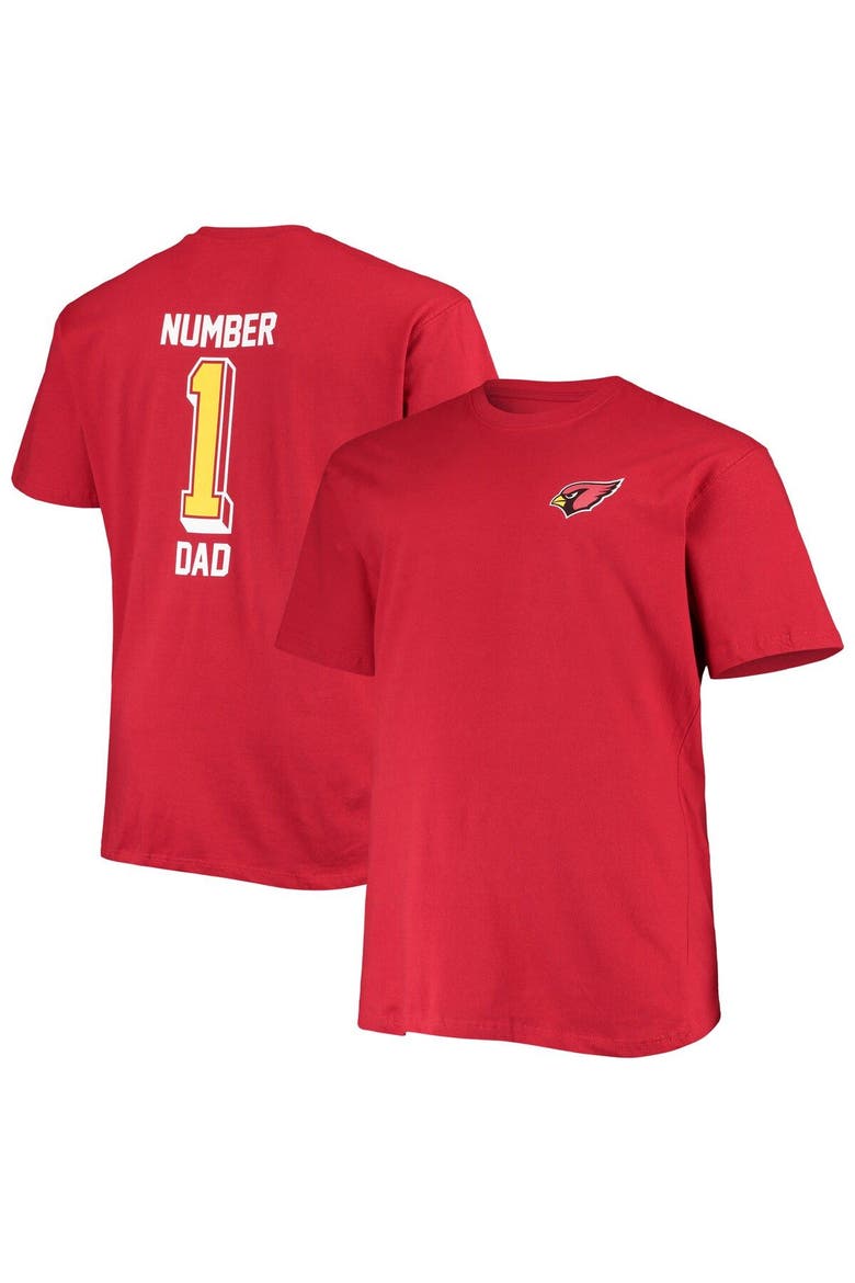 Men's Fanatics Branded Cardinal Arizona Cardinals Big & Tall #1 Dad 2-Hit T-Shirt, Main, color, Cardinal