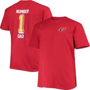 FANATICS Men's Fanatics Branded Cardinal Arizona Cardinals Big & Tall #1 Dad 2-Hit T-Shirt