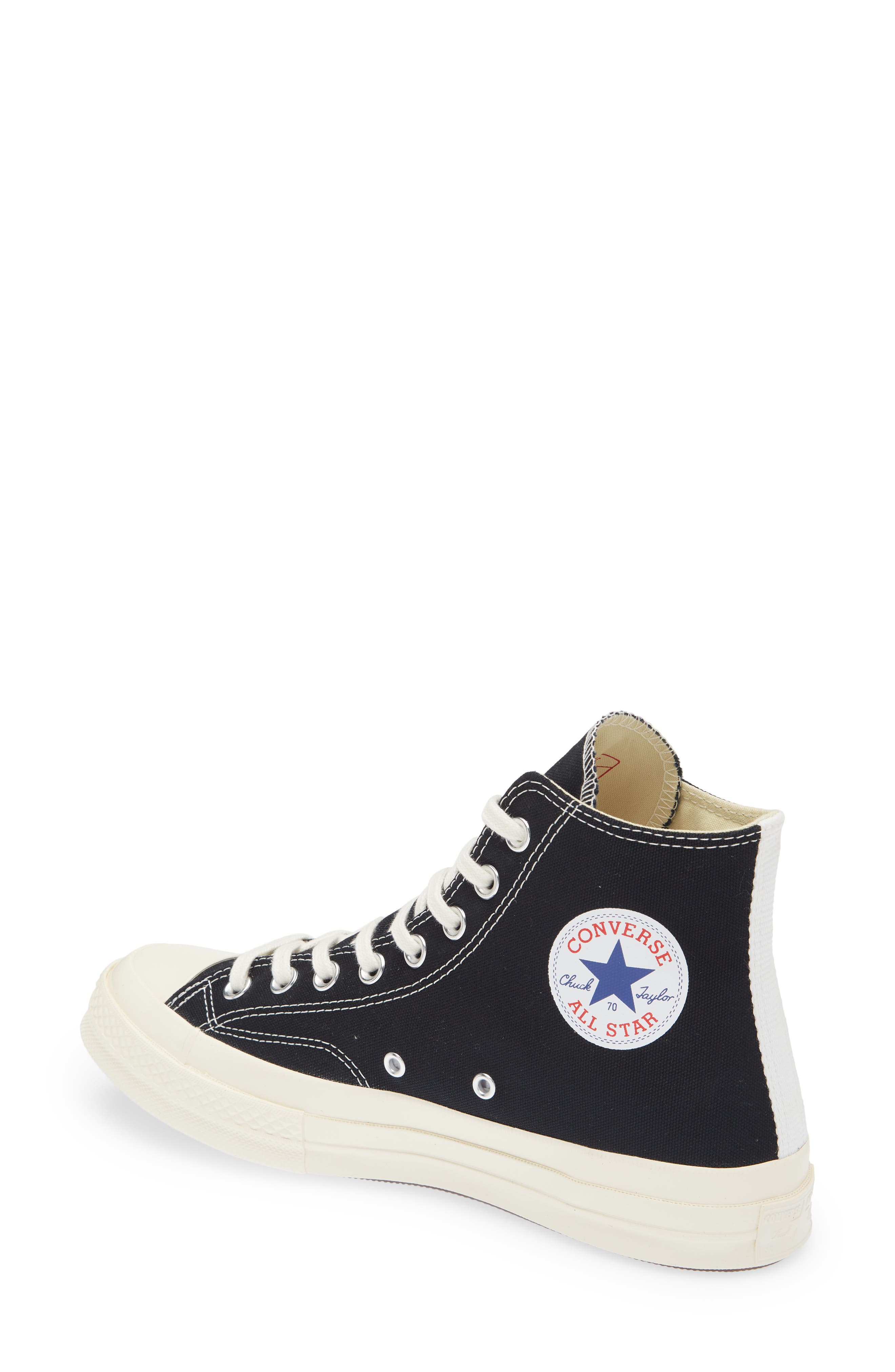 Comme des Garçons PLAY x Converse Chuck Taylor<sup>®</sup> Hidden Heart High Top Sneaker, Alternate, color, 