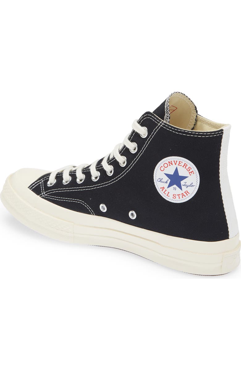 Comme des Garçons PLAY x Converse Chuck Taylor<sup>®</sup> Hidden Heart High Top Sneaker, Alternate, color,