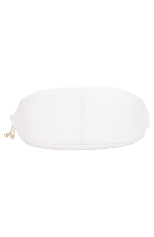 Mali + Lili Aria Recycled Vegan Leather Shoulder Bag In White