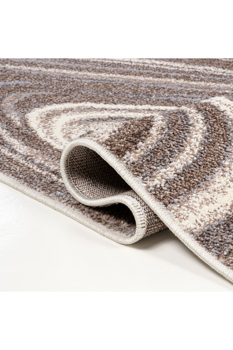 Eleni Contemporary Glam Abstract Marble Area Rug, Alternate, color, Brown/Cream