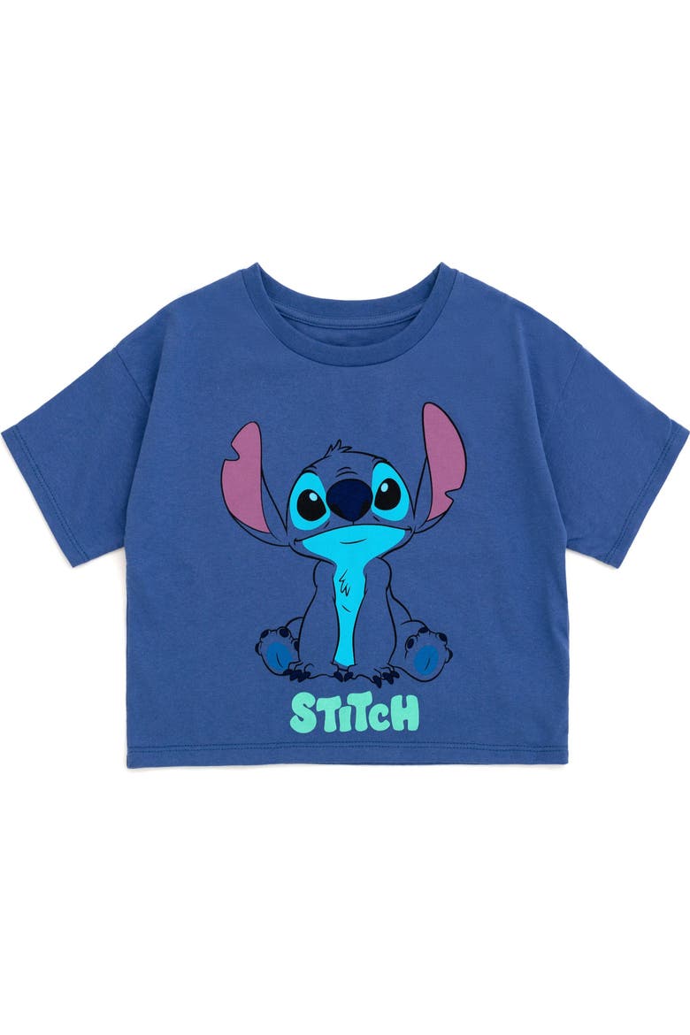 Lilo & Stitch Cropped T-Shirt, Main, color, Stitch Blue