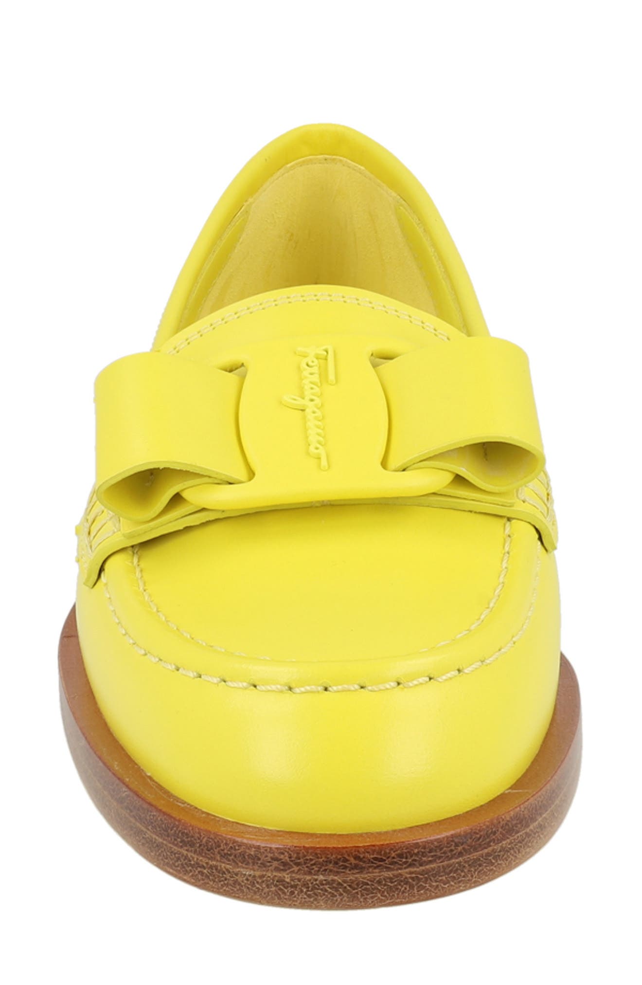 FERRAGAMO Vivaldo Bow Loafer, Alternate, color, 