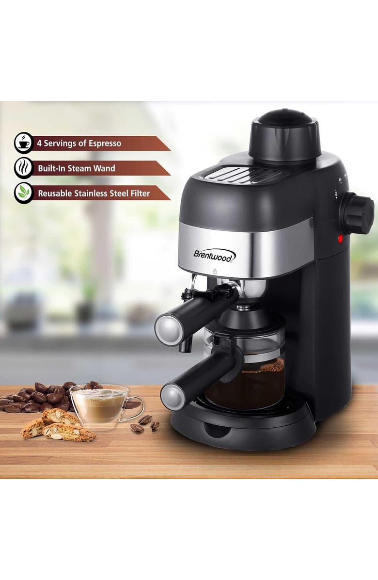Brentwood Espresso and Cappuccino Maker, Alternate, color, Metal
