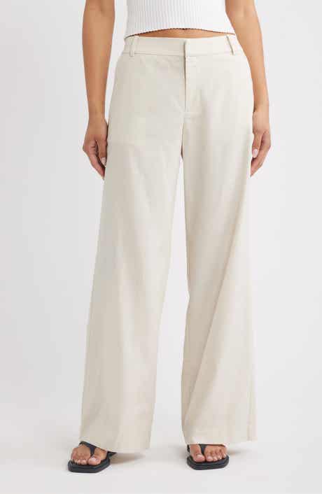 Tencel Lyocell Blend Wide Leg Pants