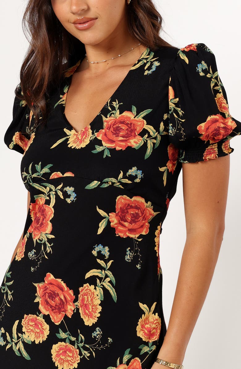 Petal & Pup Christine Floral Print Empire Waist Dress, Alternate, color, 