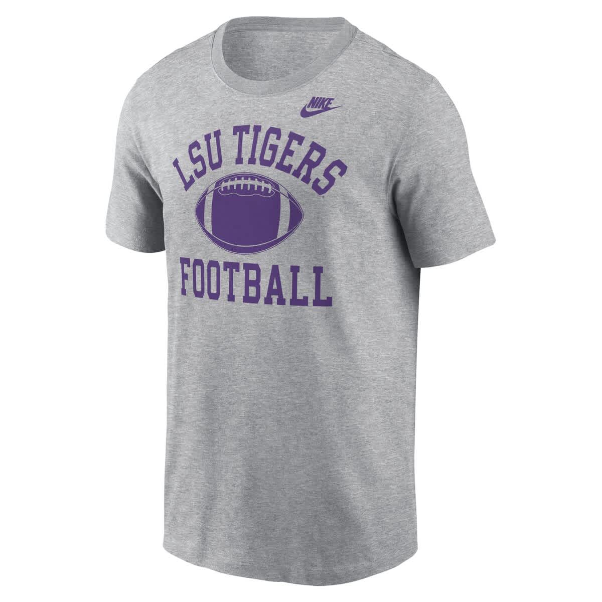Men's Nike Heather Gray LSU Tigers Legacy Football Icon T-Shirt - image 2