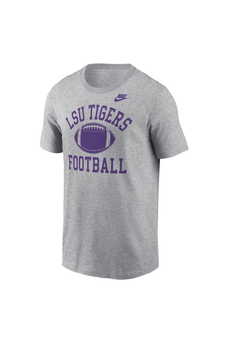Men's Nike Heather Gray LSU Tigers Legacy Football Icon T-Shirt, Alternate, color, Heather Gray