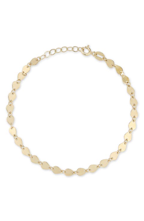 14K Gold Mirror Link Bracelet
