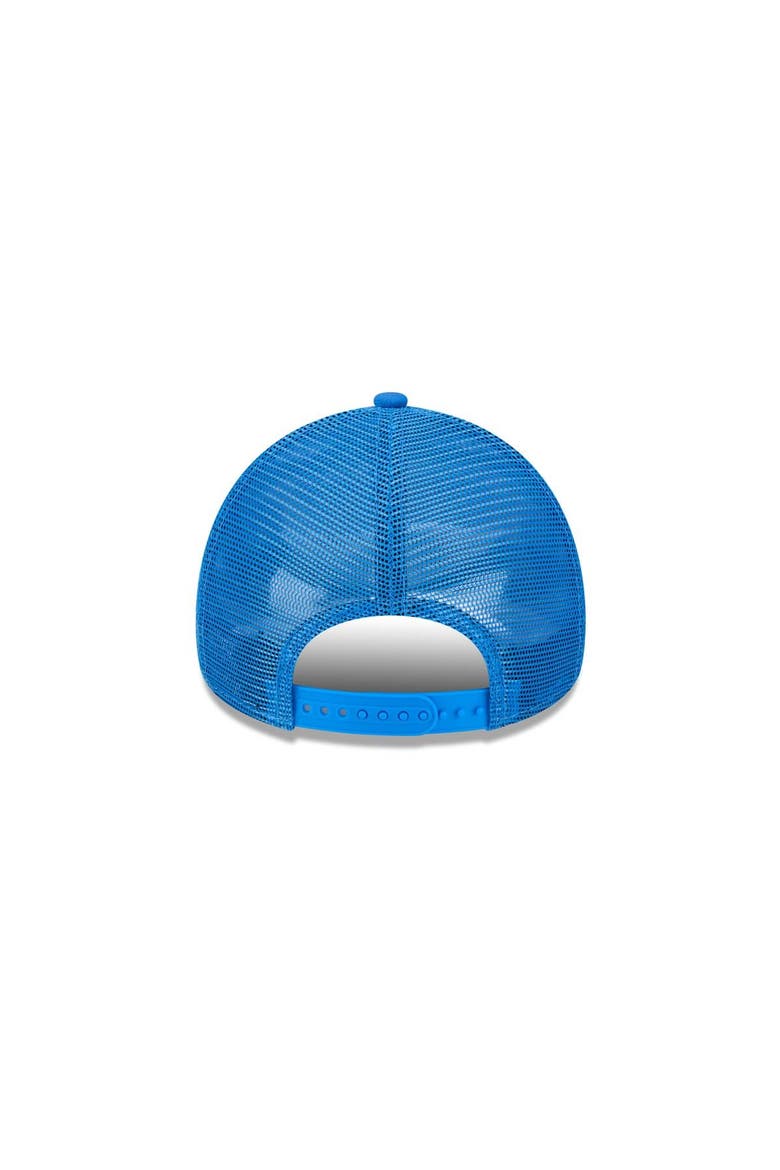 Men's New Era Blue Oklahoma City Thunder Core Logo Foam Front A-Frame 9FORTY Adjustable Trucker Hat, Alternate, color, Blue