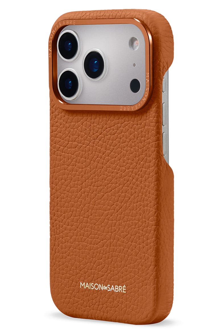 Leather Phone Case iPhone 17 Pro Max, Alternate, color, Pecan Brown