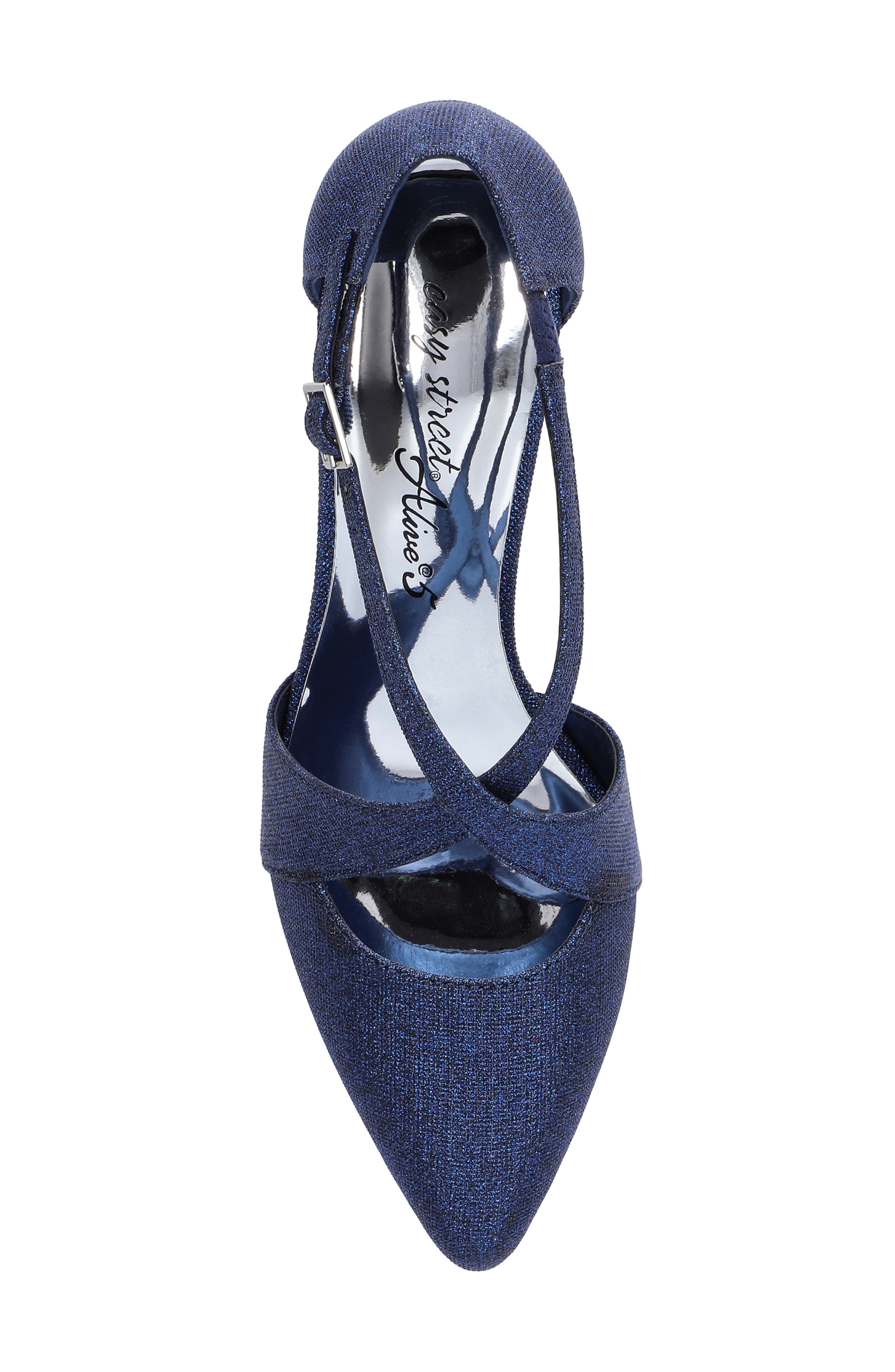 Elegance Pointed Toe Pump, Alternate, color, NAVY GLITTER