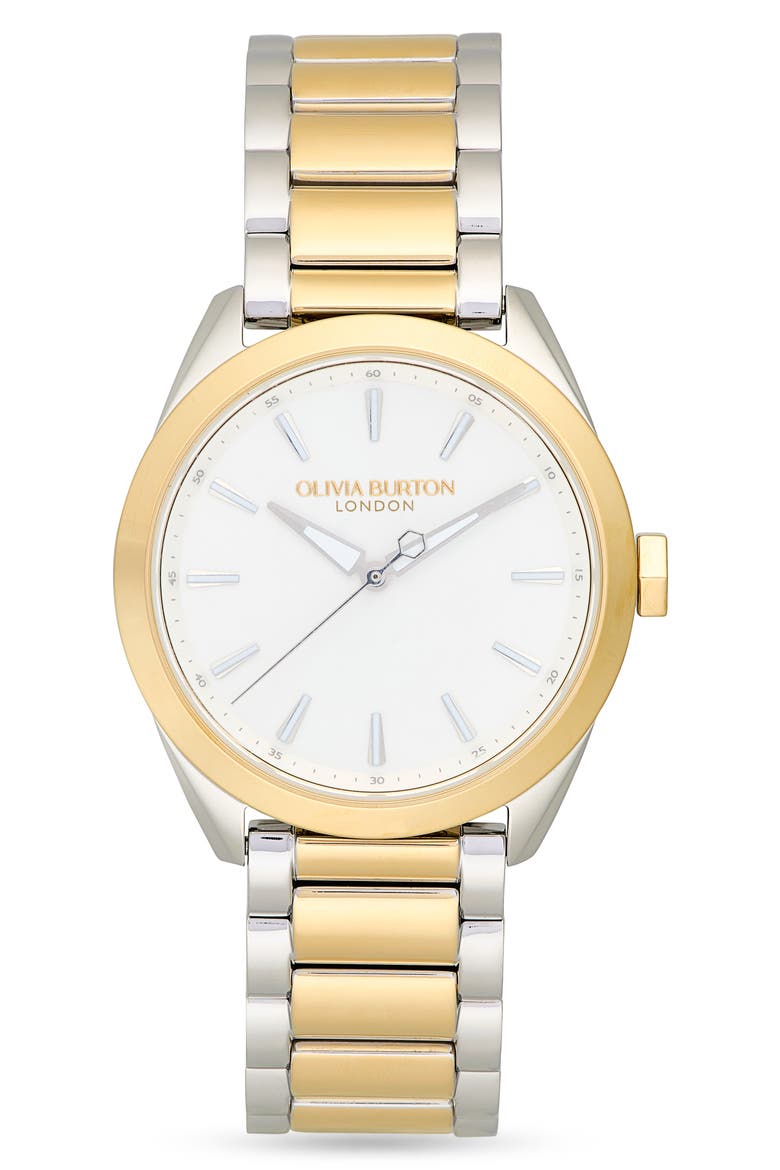 Sports Luxe Geo Bracelet Watch, 34mm, Main, color, SILVER WHITE