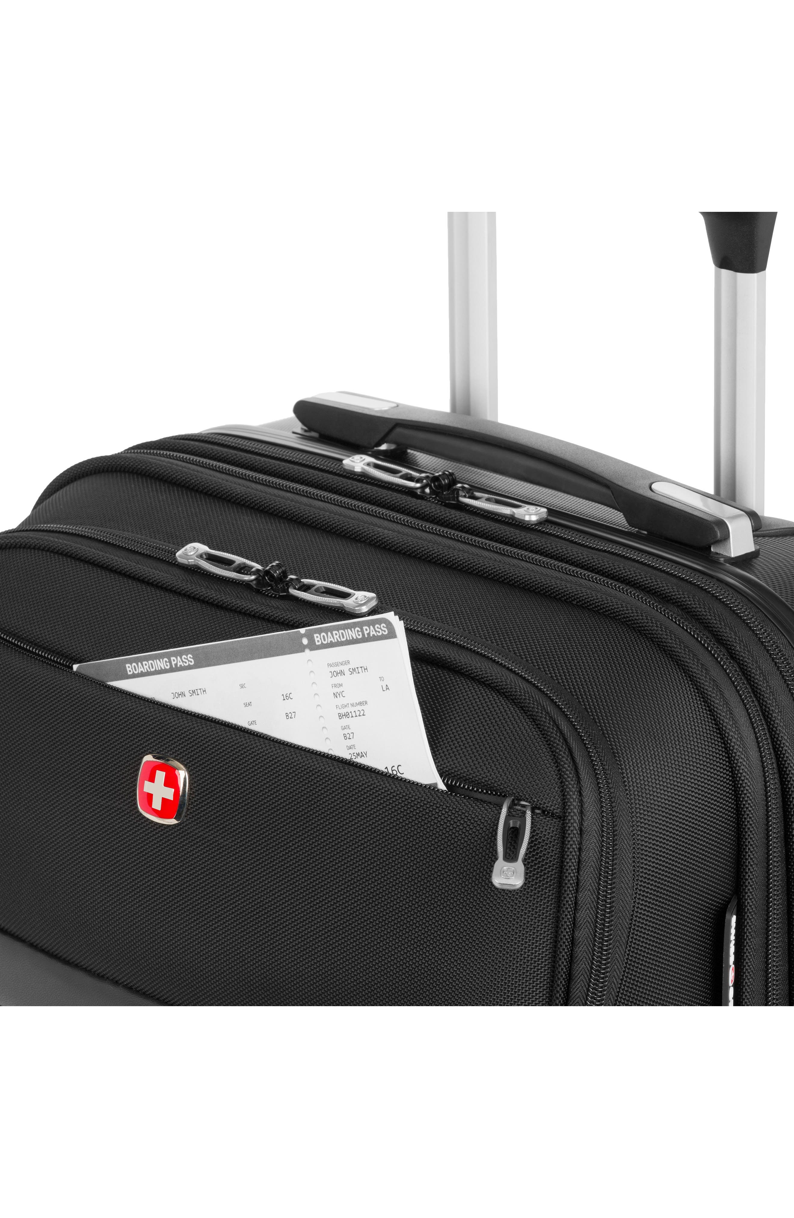 SWISSGEAR Hybrid 19-Inch Spinner Carry-On, Alternate, color, Black