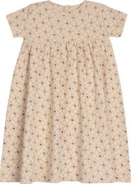 Ely's & Co. Floral Grid Collection - Girls Short Sleeve Dress