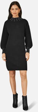 Yumi Bead Detail Knitted Sweater Dress