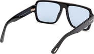 TOM FORD Sean 57mm Photochromic Navigator Sunglasses
