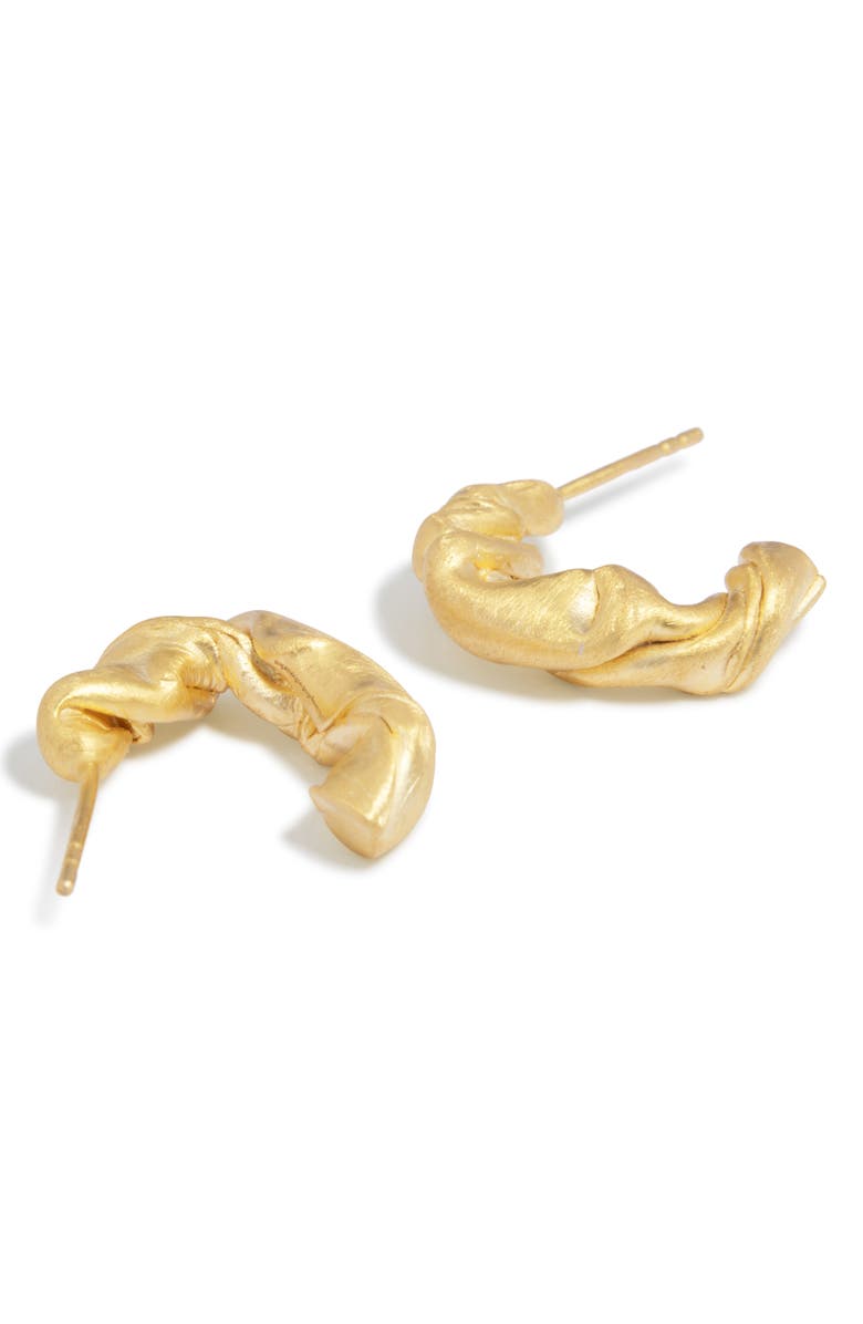 COMPLETEDWORKS Tumbled Hoop Earrings, Alternate, color, 18Ct Gold Plated