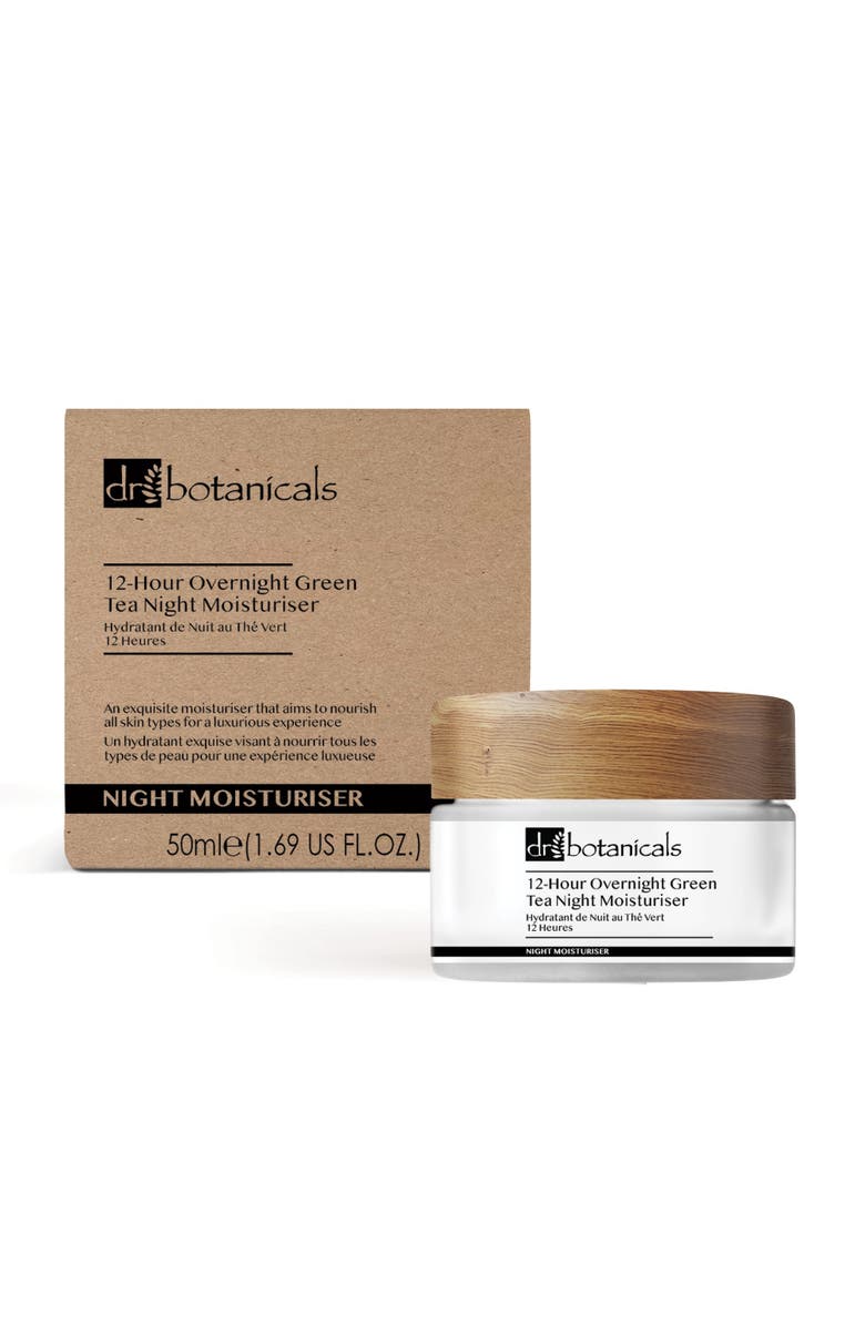 DR BOTANICALS 12-Hour Overnight Green Tea Night Moisturiser 50ml, Alternate, color, White
