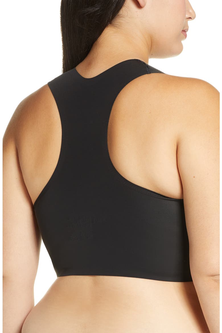 True & Co. True Body Lift Full Cup V-Neck Racerback Bralette, Alternate, color, BLACK
