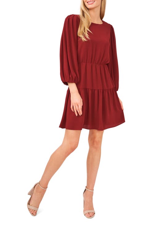 Ruffle Puff Sleeve Dress