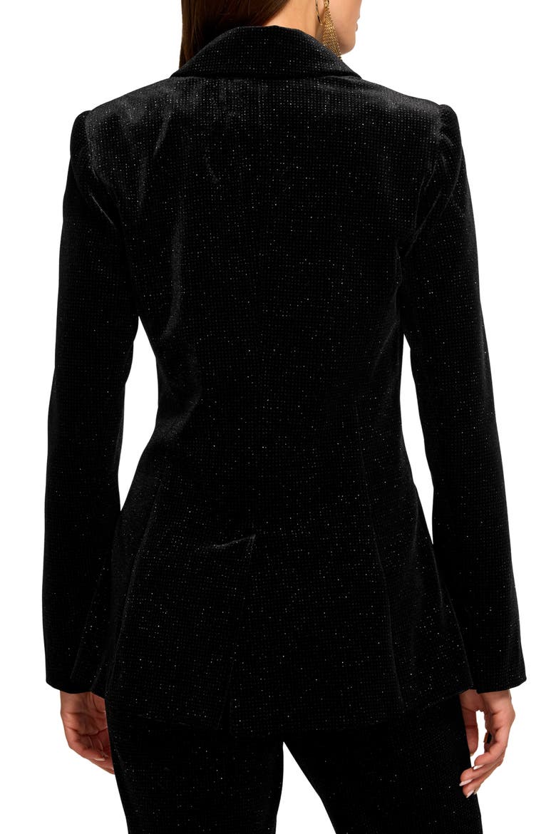 Echo Velvet Blazer, Alternate, color, BLACK