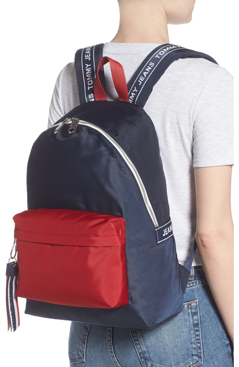TOMMY JEANS Water Resistant Logo Backpack, Alternate, color,