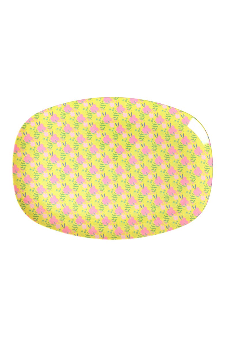 Set of Four Oblong Melamine Plates, Main, color, SUNNY DAYS