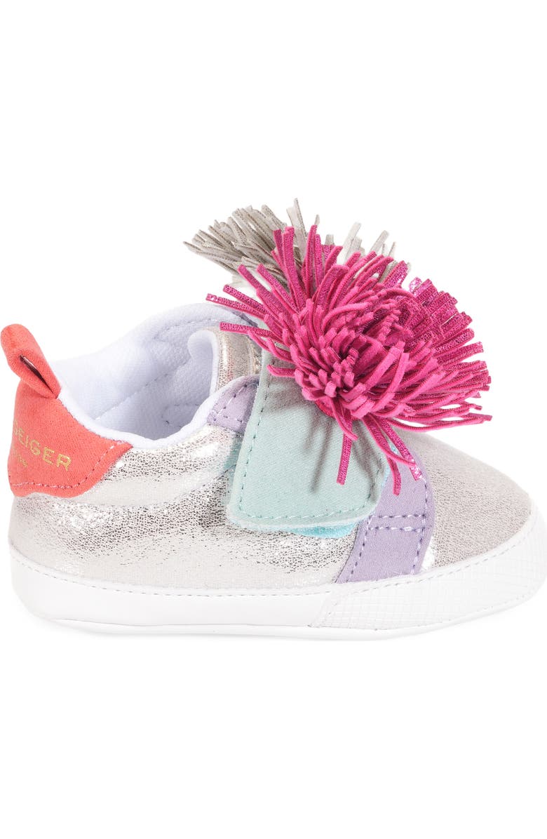 Kurt Geiger London Laney Fringe Sneaker, Alternate, color, Silver Multi
