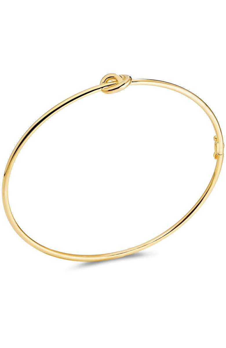 DEVATA Love Knot Bangle Bracelet in 14K Gold, Alternate, color, Yellow Gold