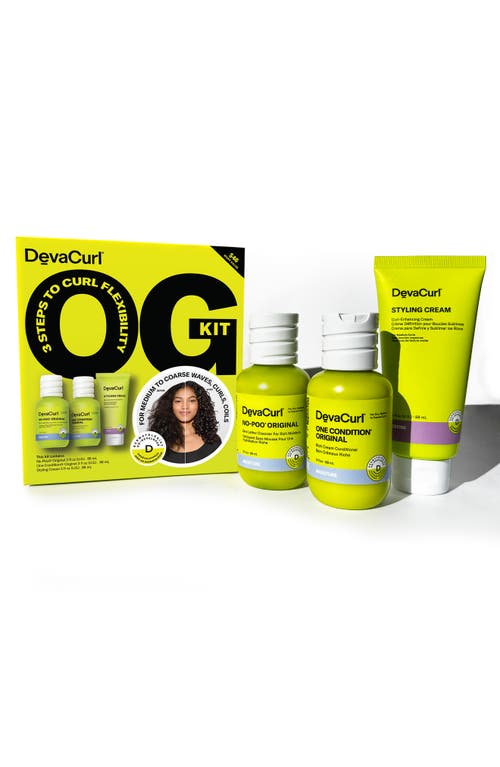Devacurl The Og 3-piece Curly Hair Care Kit In Transparent